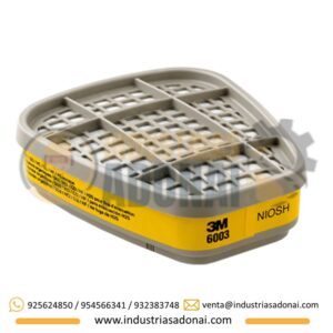 3M FILTRO 6003 PARA VAPORES ORGÁNICOS Y GASES ÁCIDOS