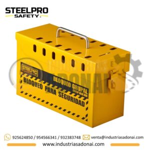 Caja de Bloqueo Grupal Amarillo Steelpro