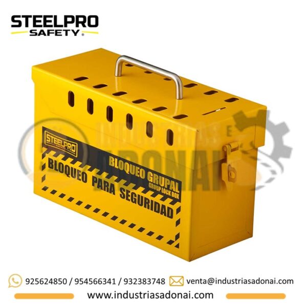 Caja de Bloqueo Grupal Amarillo Steelpro