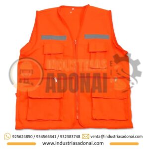 Chaleco Modelo Reportero Drill Tecnología Rojo