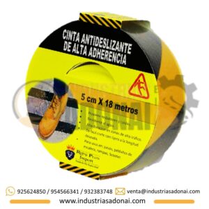 Cinta Antideslizante Negro con Amarillo Importado