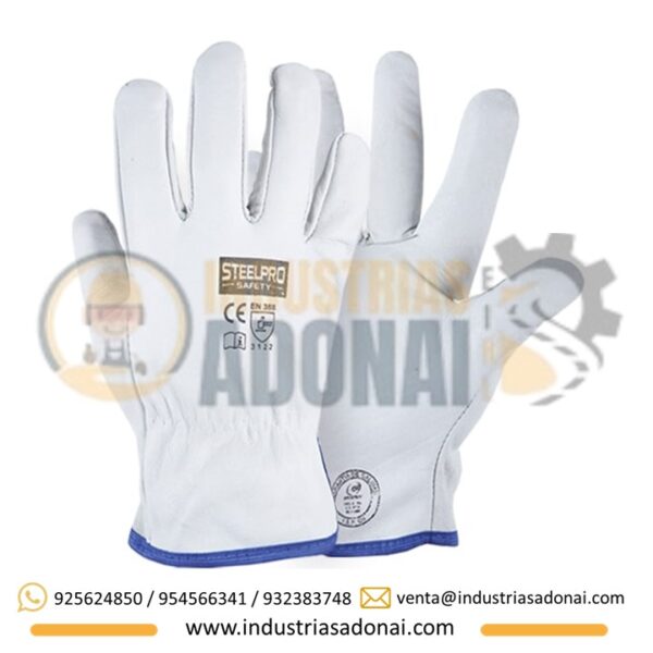 Guantes De Badana Blanco Steelpro