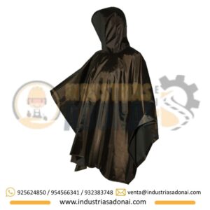 Poncho Impermeable para Lluvia Negro Nacional