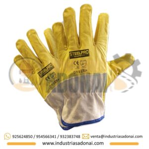 Guante Cuero Driver Amarillo Steelpro