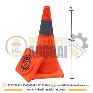 Cono de Seguridad Plegable Anaranjado Grande 28"
