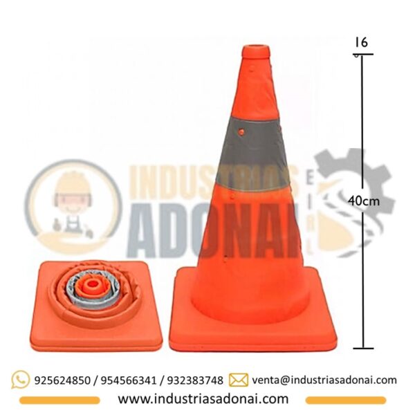 Cono de Seguridad Plegable Anaranjado 16"